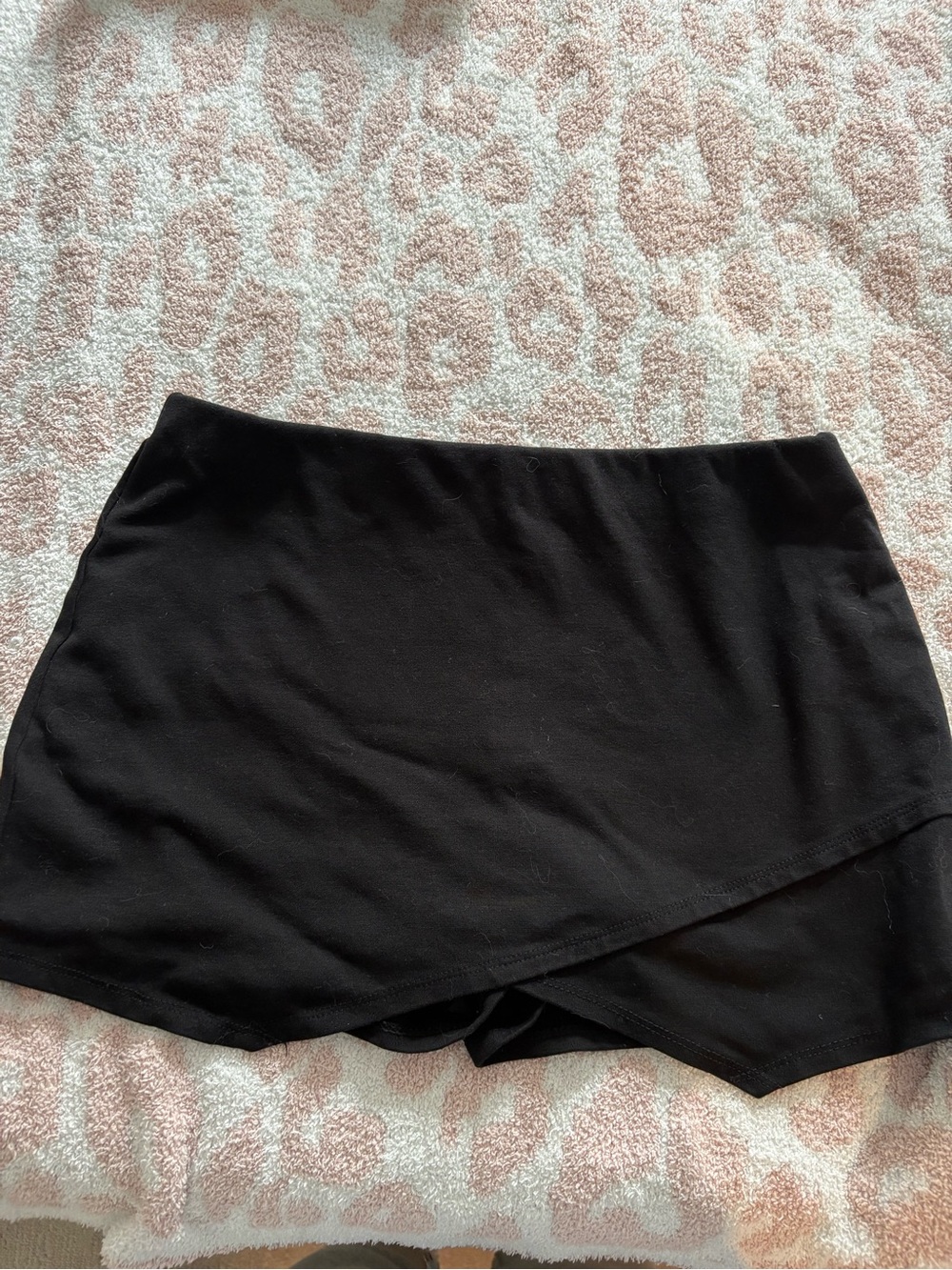 Windsor Black Wrap-Front Skort